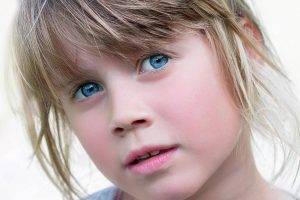Blue Eyes Shy Girl